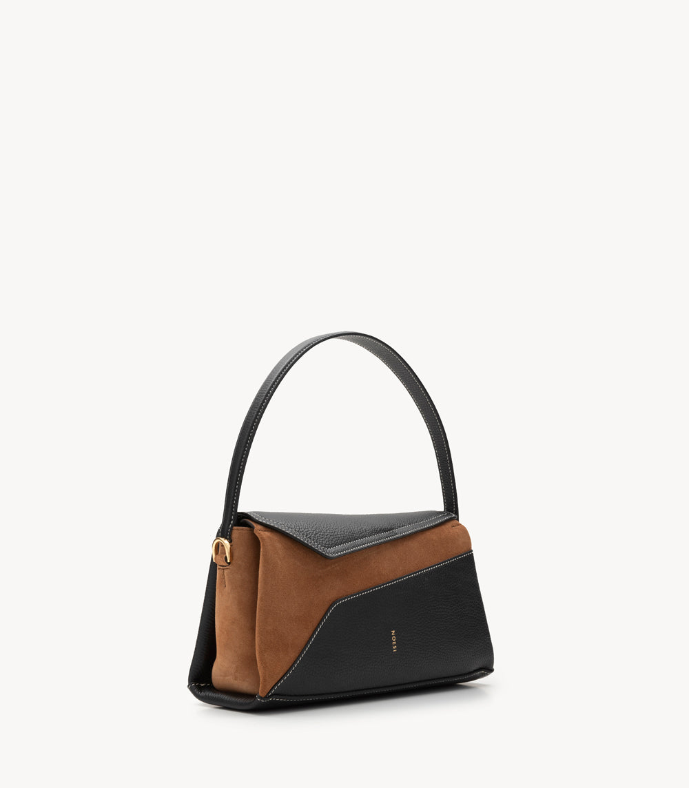 Alice - Dollaro Black & Suede Cognac