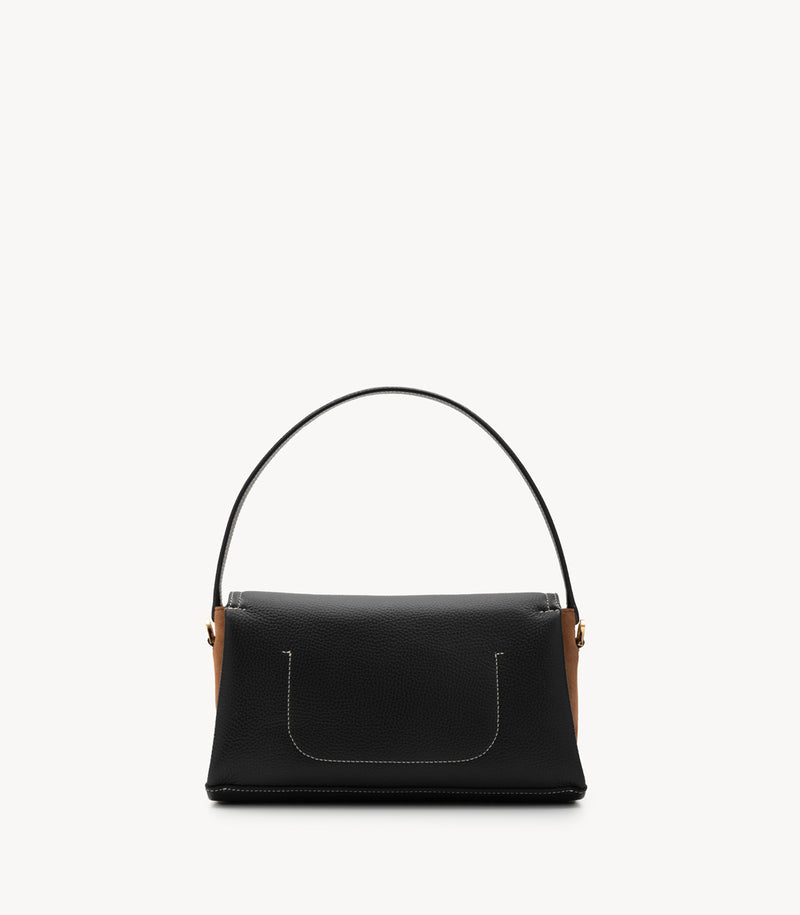 Alice - Dollaro Black & Suede Cognac