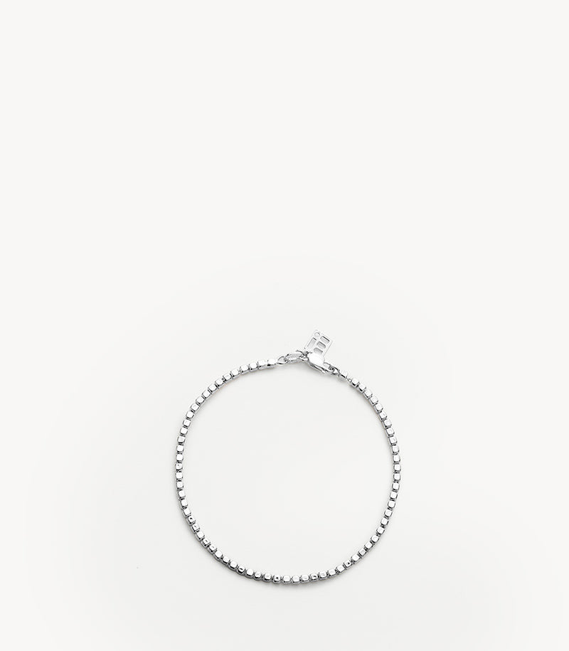 Square Chain Bracelet – Silver Plated