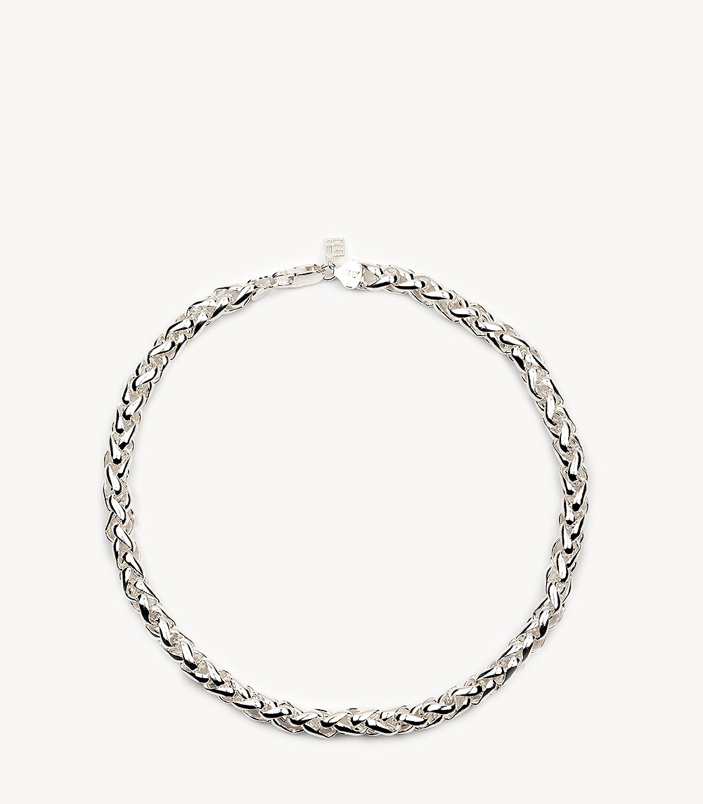 Braided Necklace - Silver