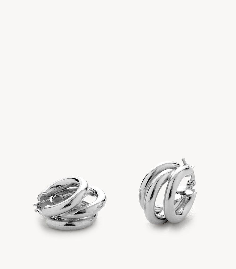 Hoop Earrings – Silver Plated