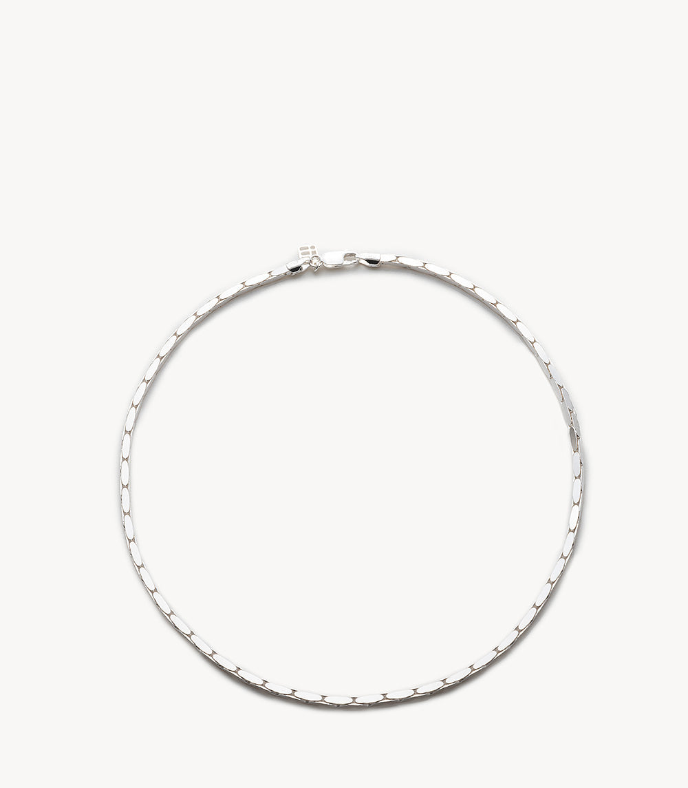 Flat Chain Necklace – Silver