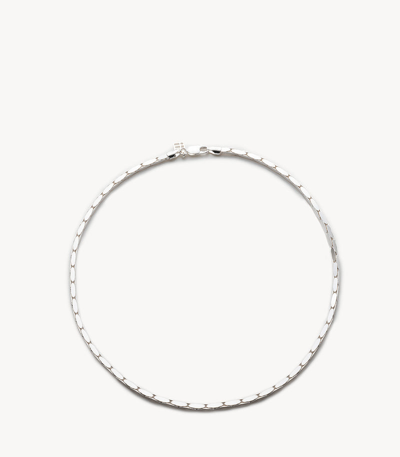 Flat Chain Necklace – Silver