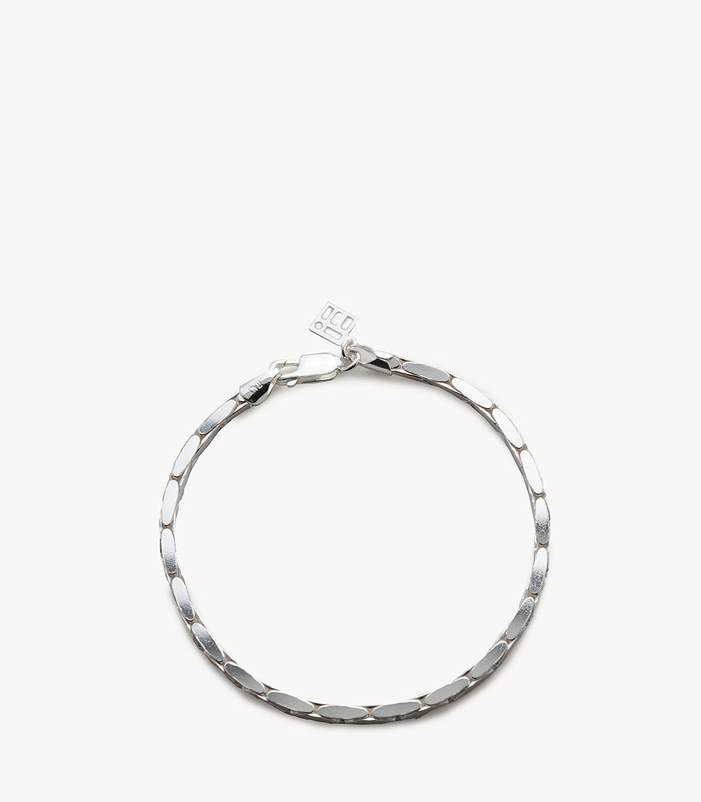 Flat Chain Bracelet – Silver