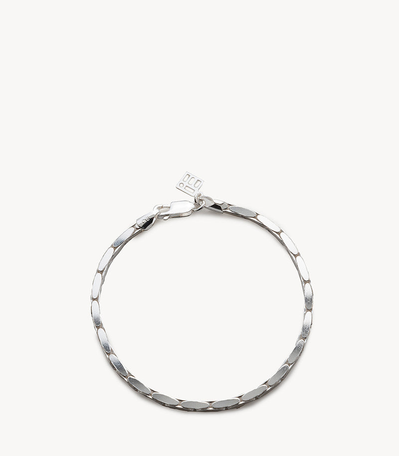 Flat Chain Bracelet – Silver