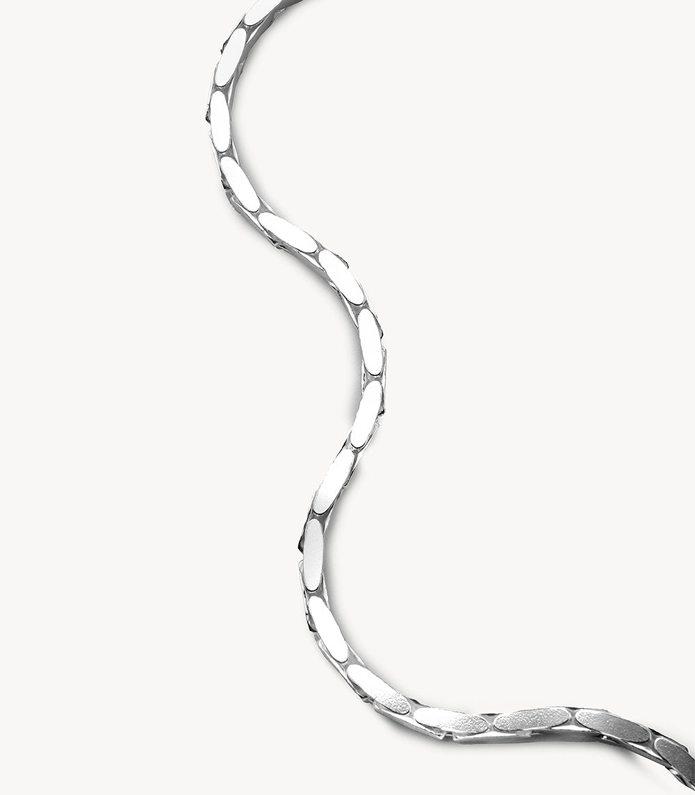 Flat Chain Bracelet – Silver