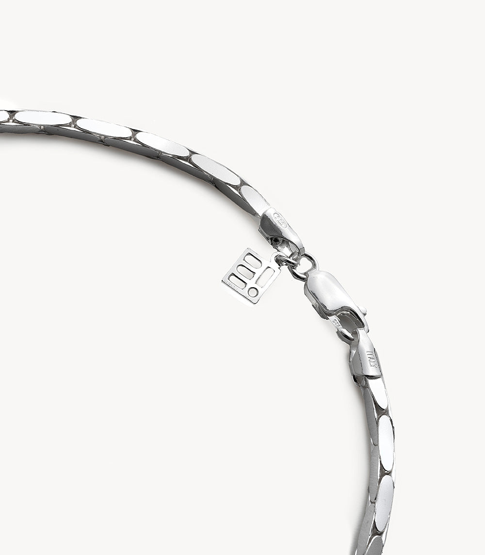 Flat Chain Bracelet Silver – Polished Chain Design | NOESI Milano