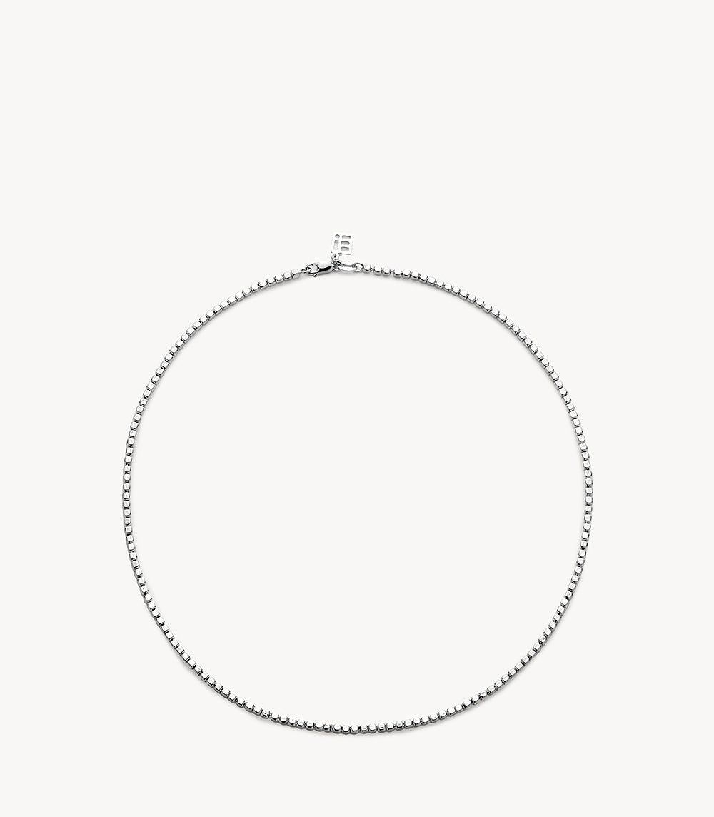 Collana a Catena Quadrata – Placcata in Argento