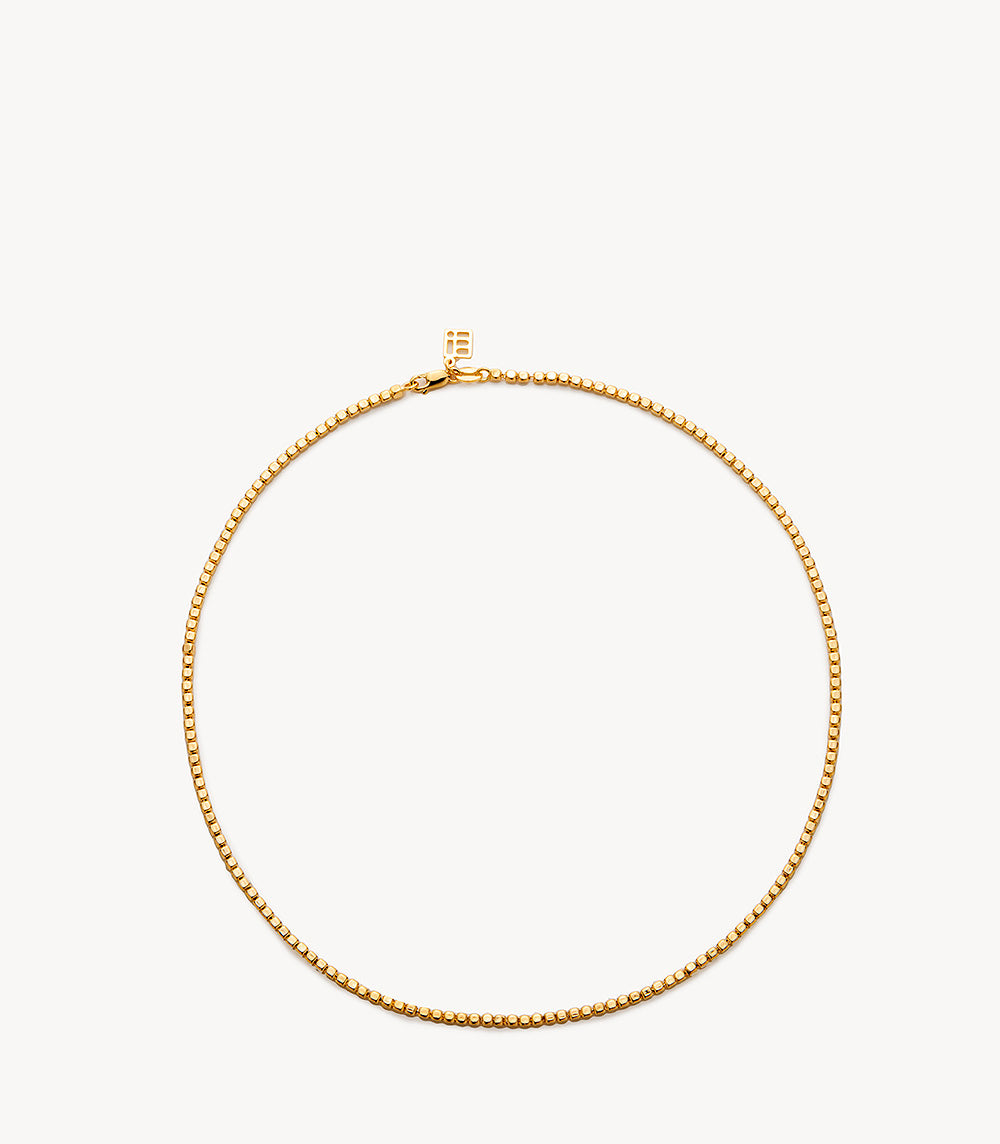 Collier chaîne carrée – Plaqué or