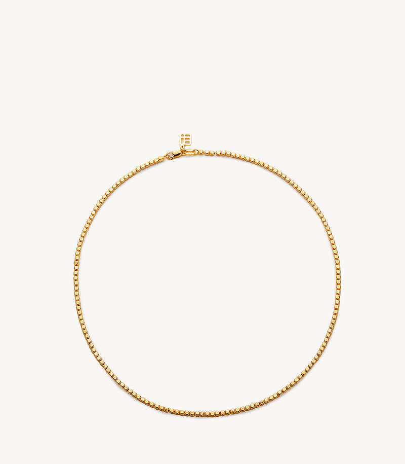 Collier chaîne carrée – Plaqué or