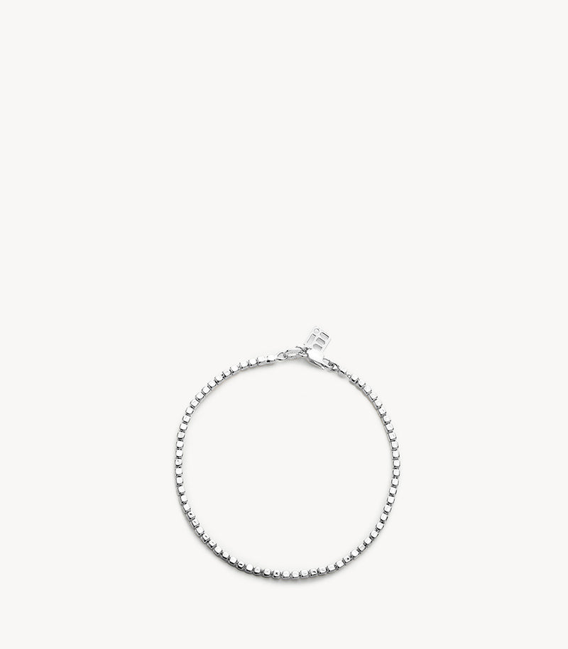 Bracelet chaîne carrée – plaqué argent