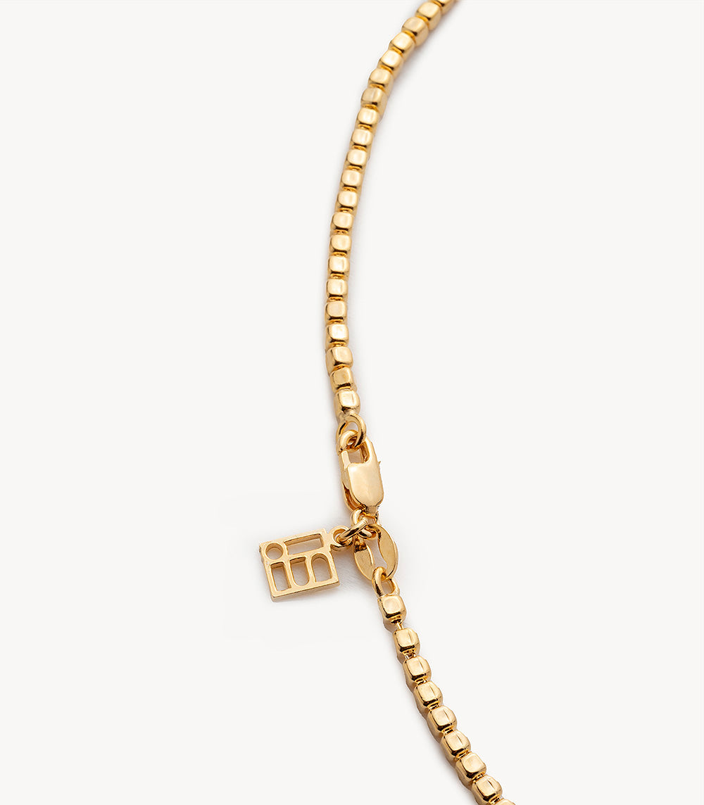 Collier chaîne carrée – Plaqué or