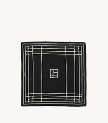 Foulard – Motivo Lineare Nero e Avorio