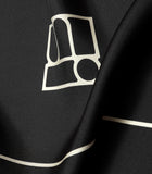 Foulard – Motivo Lineare Nero e Avorio