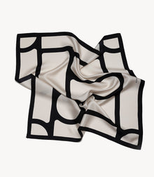 Foulard – Avorio e Nero Linee Bold