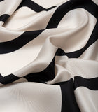 Foulard – Avorio e Nero Linee Bold